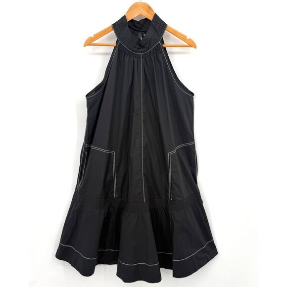 NWT Brave + True Women's Rose All Day Dress Halter Black Flowy Sleeveless - Picture 1 of 16